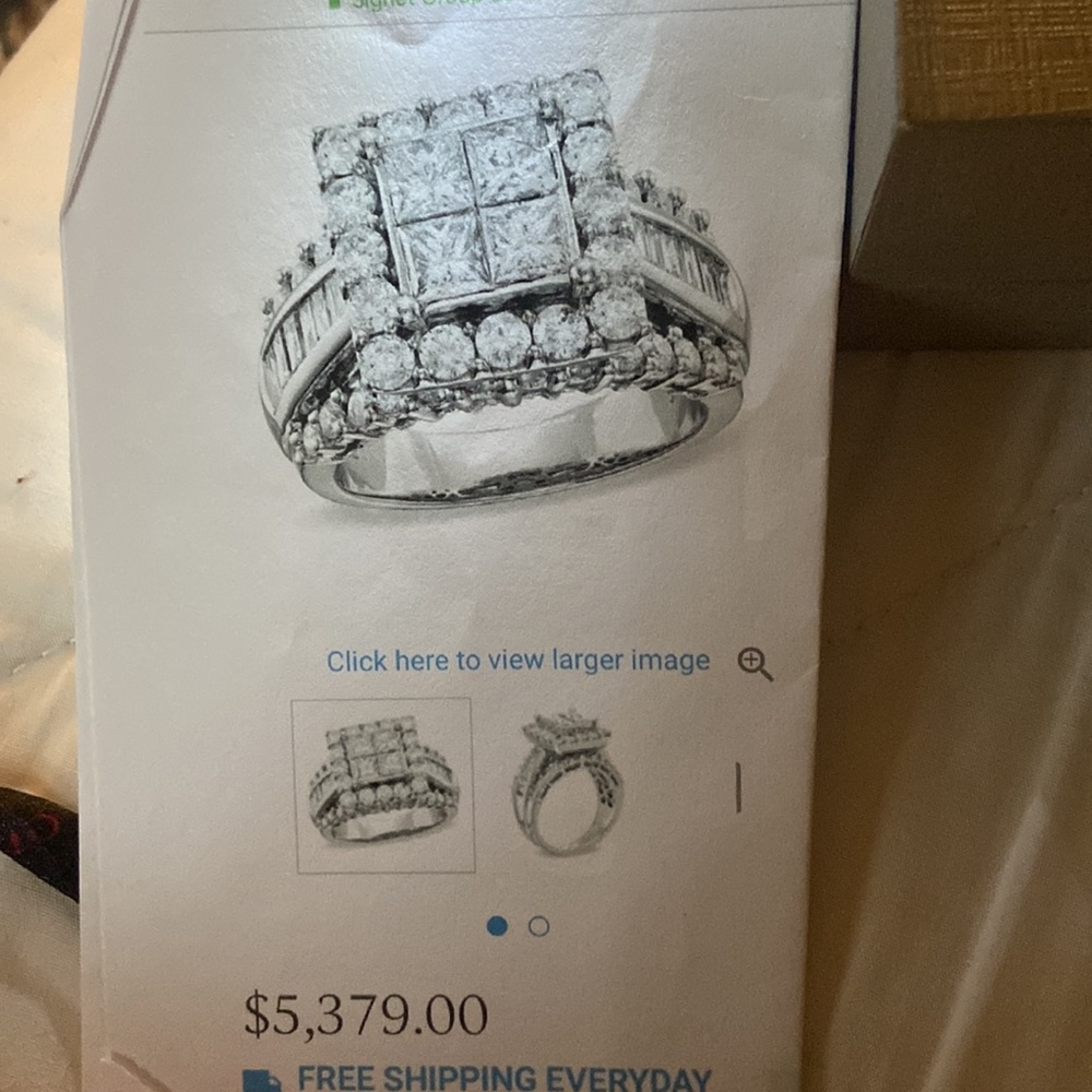 3 carat white gold diamond ring - Picture 4 of 5